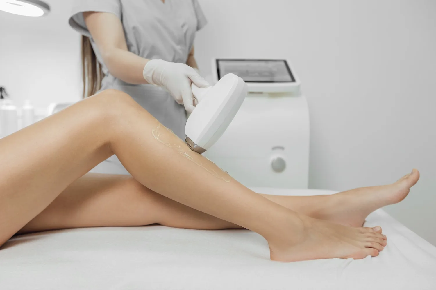 medical dermatology woman laser-hair-removal-therapy-at-dermatologist